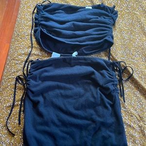 Anthropologie Terrycloth bandeau & skirt set